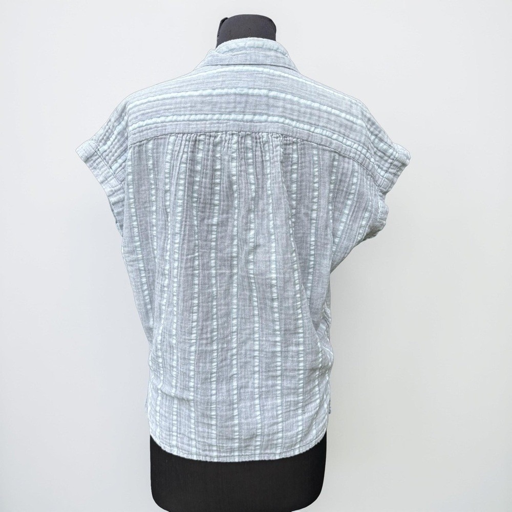 Mollusk California Bossa Shirt 100% Cotton Striped Button Shirt Size X Small - Picture 4 of 9